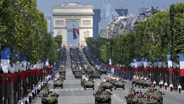 Défilé guerrier du 14 juillet à Paris